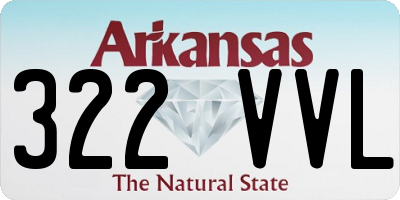 AR license plate 322VVL