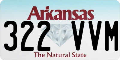 AR license plate 322VVM