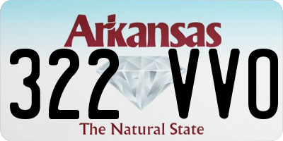 AR license plate 322VVO