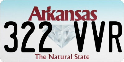 AR license plate 322VVR