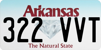 AR license plate 322VVT