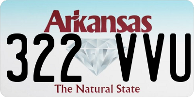 AR license plate 322VVU