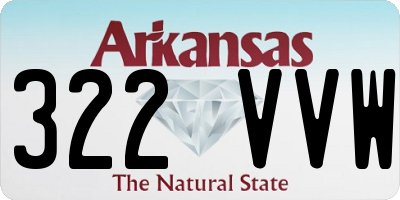 AR license plate 322VVW