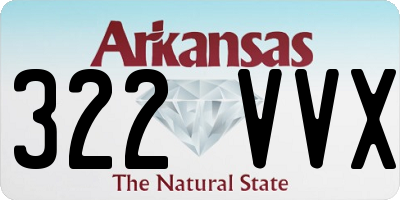 AR license plate 322VVX