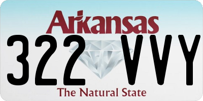 AR license plate 322VVY