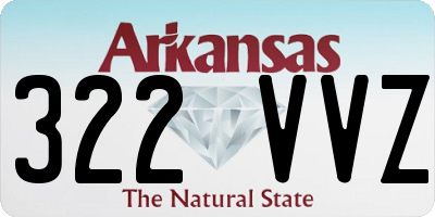AR license plate 322VVZ