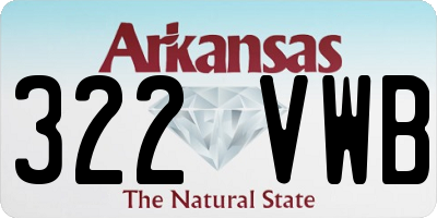 AR license plate 322VWB