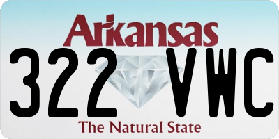 AR license plate 322VWC