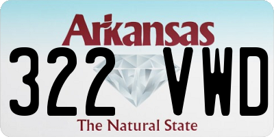 AR license plate 322VWD