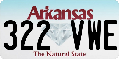 AR license plate 322VWE