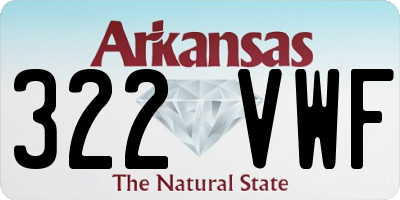 AR license plate 322VWF