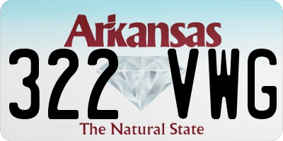 AR license plate 322VWG