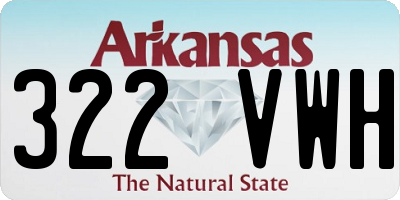 AR license plate 322VWH
