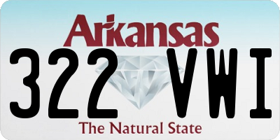 AR license plate 322VWI