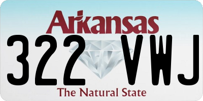 AR license plate 322VWJ
