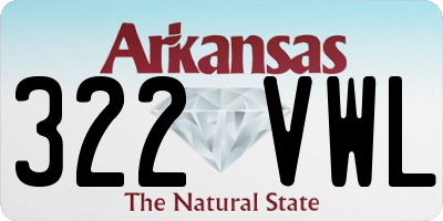 AR license plate 322VWL