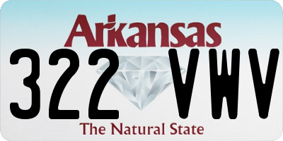 AR license plate 322VWV