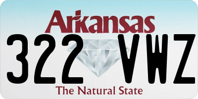 AR license plate 322VWZ