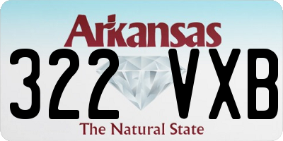 AR license plate 322VXB