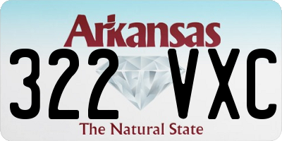 AR license plate 322VXC