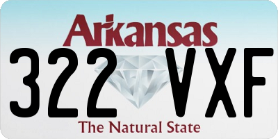 AR license plate 322VXF