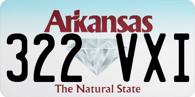 AR license plate 322VXI