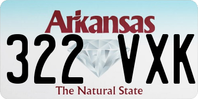 AR license plate 322VXK