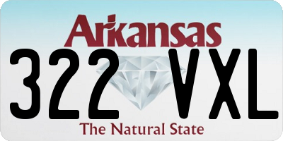 AR license plate 322VXL