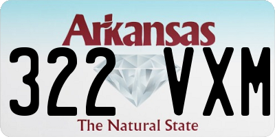 AR license plate 322VXM