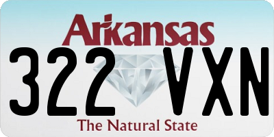 AR license plate 322VXN