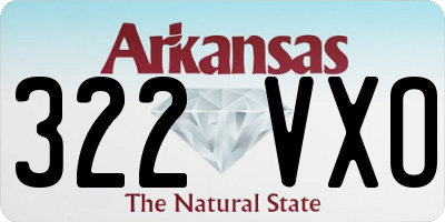 AR license plate 322VXO