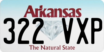 AR license plate 322VXP