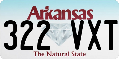 AR license plate 322VXT
