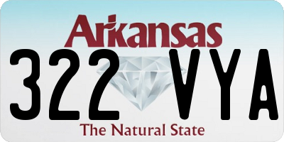 AR license plate 322VYA
