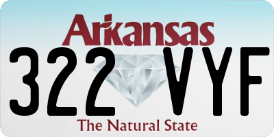 AR license plate 322VYF