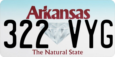 AR license plate 322VYG