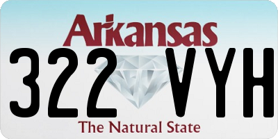 AR license plate 322VYH