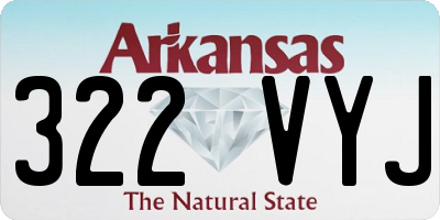 AR license plate 322VYJ