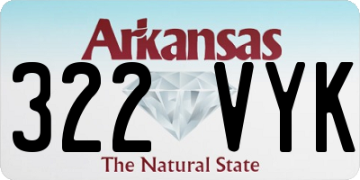 AR license plate 322VYK