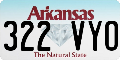 AR license plate 322VYO