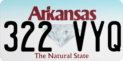AR license plate 322VYQ