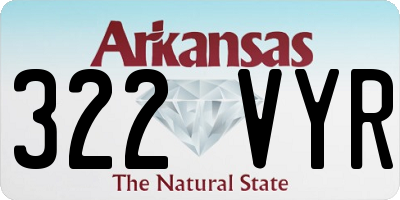 AR license plate 322VYR