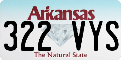 AR license plate 322VYS