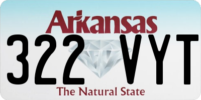 AR license plate 322VYT