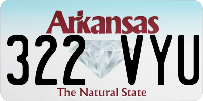 AR license plate 322VYU