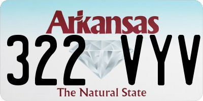 AR license plate 322VYV