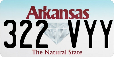 AR license plate 322VYY