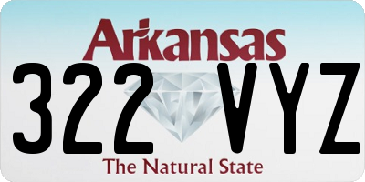 AR license plate 322VYZ
