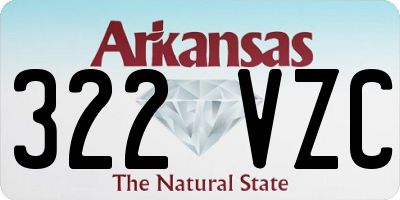 AR license plate 322VZC