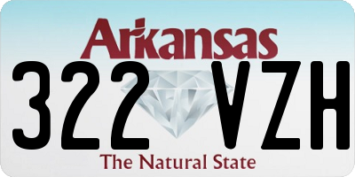 AR license plate 322VZH